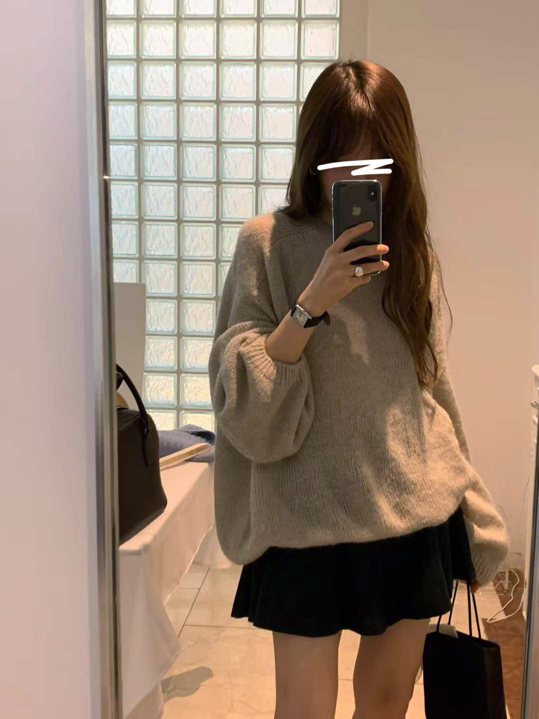 A13.顏值家圓領女孩慵懶毛衣