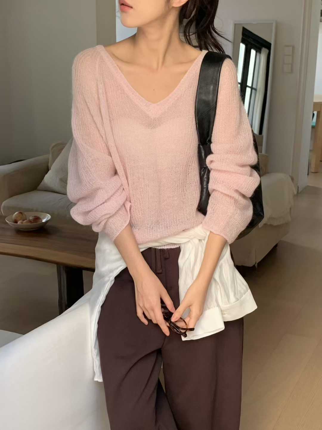 小V家KIDMOHAIR柔色V領毛衣