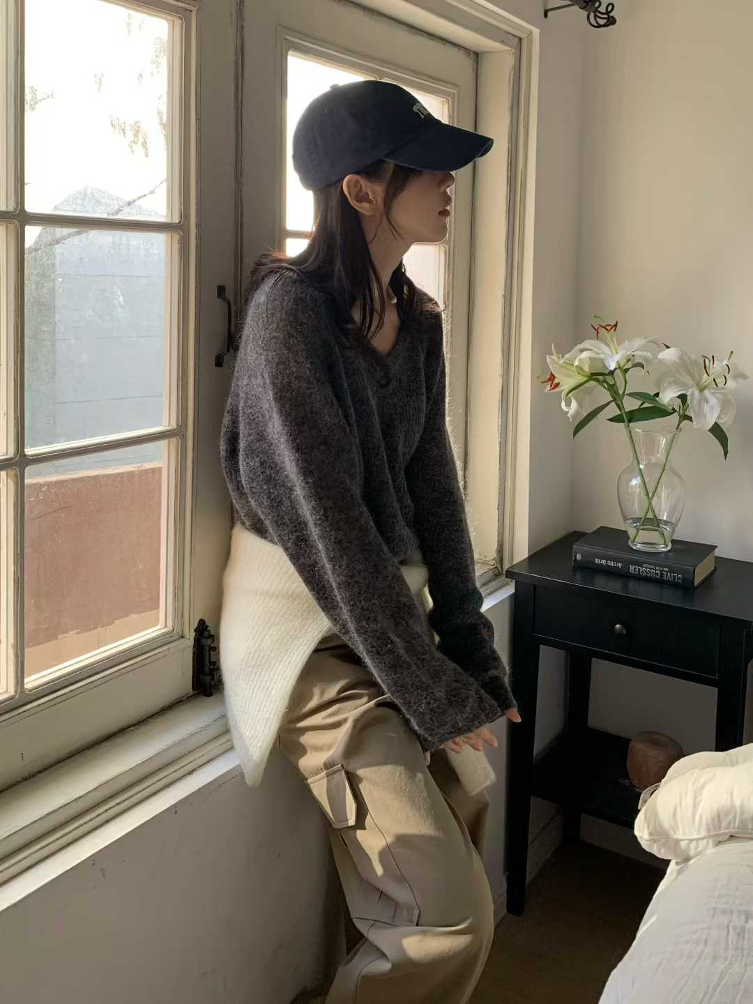 小V家KIDMOHAIR柔色V領毛衣