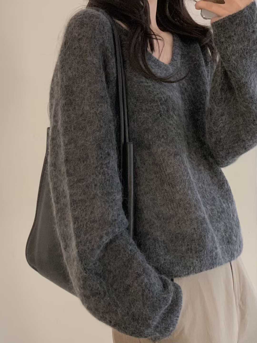 小V家KIDMOHAIR柔色V領毛衣