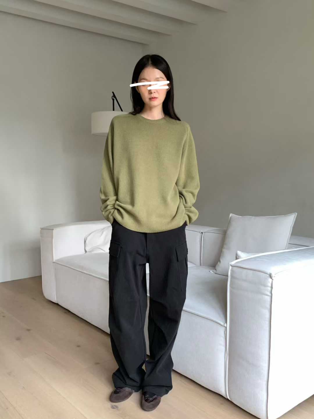 纖瘦家氣質保暖圓領毛衣