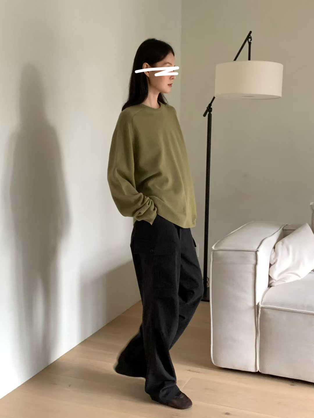纖瘦家氣質保暖圓領毛衣