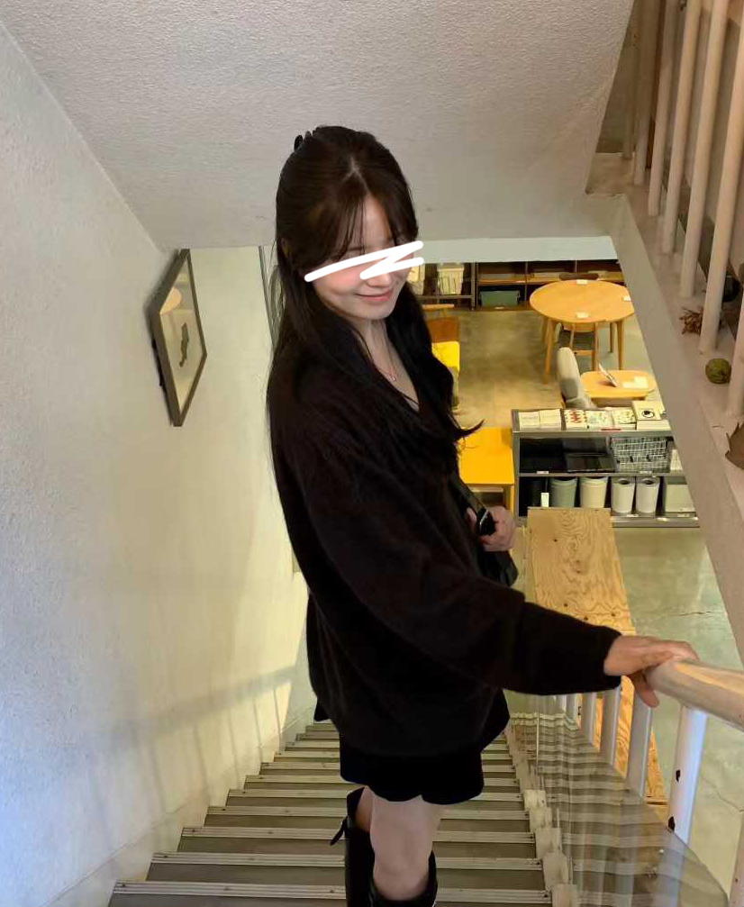 B31.顏值家狐狸浣熊V領無縫毛衣