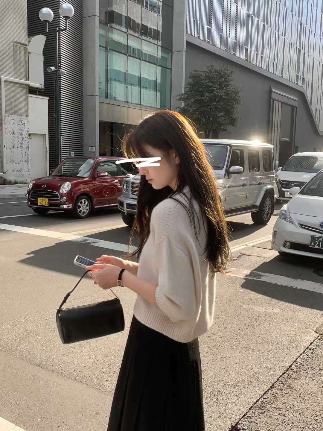 B104.顏值家浣熊混紡短版毛衣