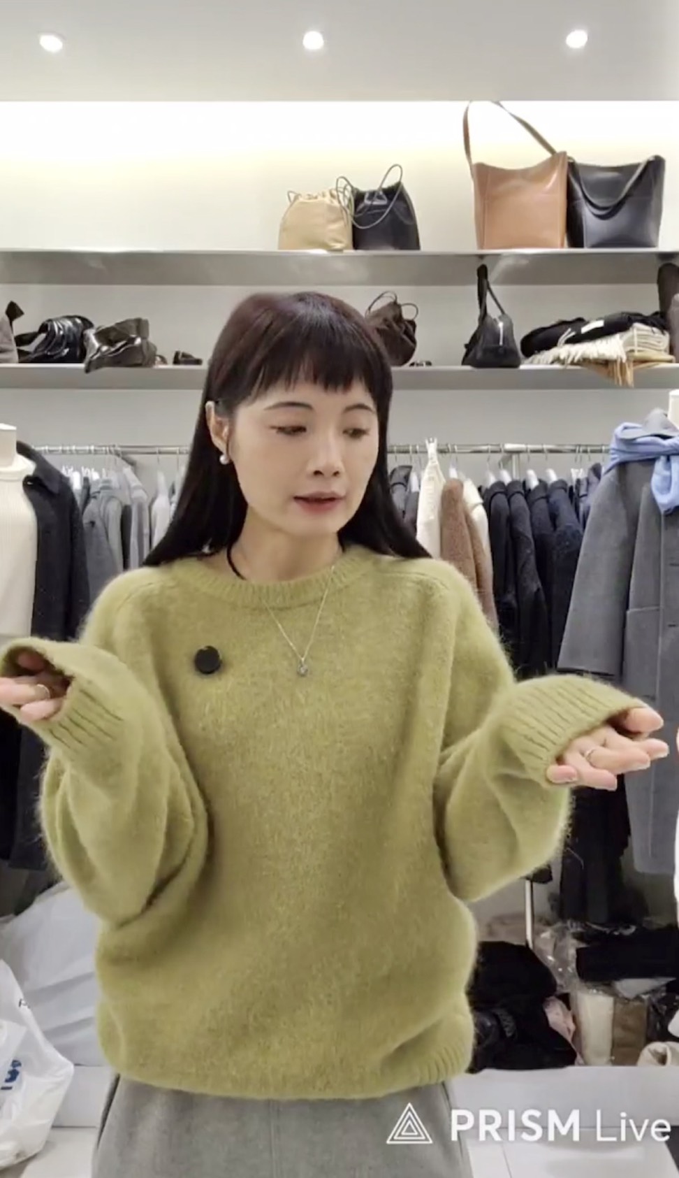 B97.質感家毛絨色彩圓領毛衣