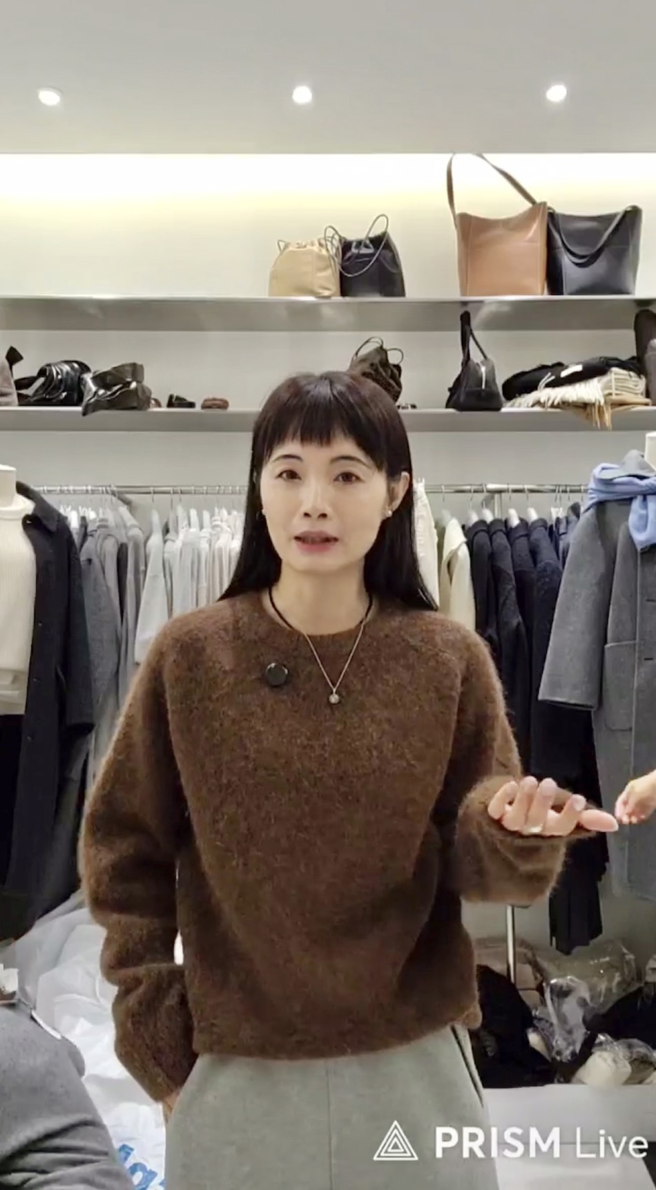 B97.質感家毛絨色彩圓領毛衣