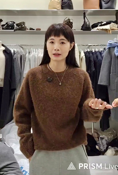 B97.質感家毛絨色彩圓領毛衣