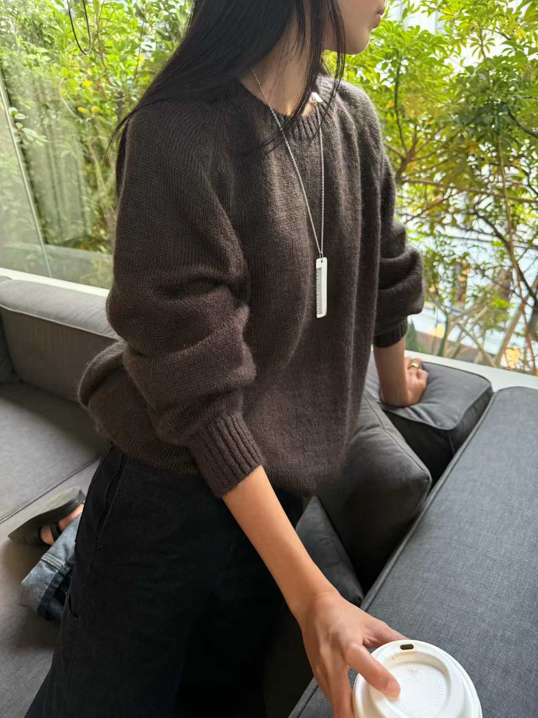 B32.清爽家KID MOHAIR圓領拉克蘭袖毛衣