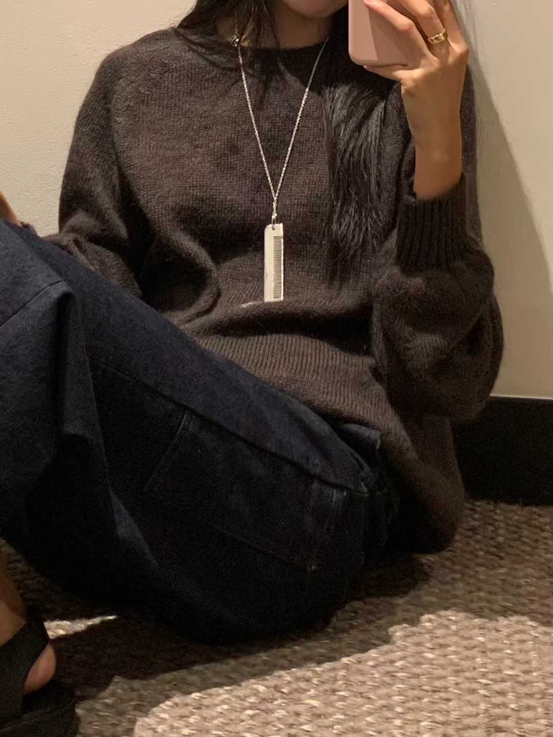 B32.清爽家KID MOHAIR圓領拉克蘭袖毛衣