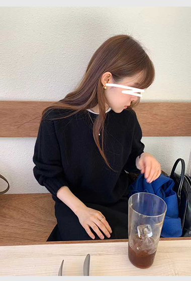 B103.顏值家冬日美麗諾浣熊無縫毛衣