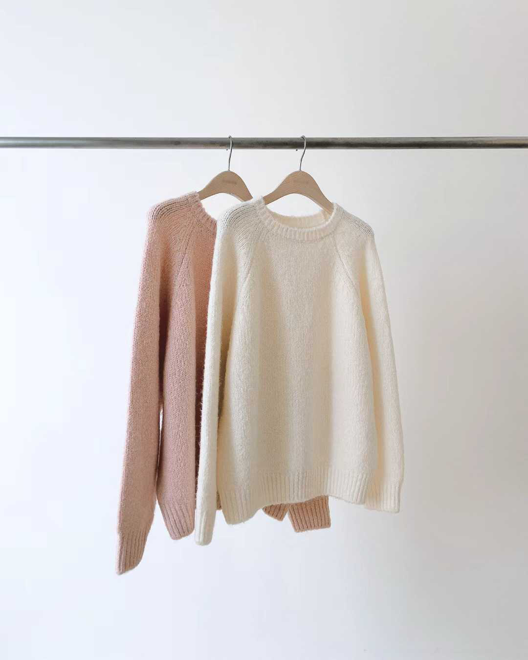 A16.顏值家甜美慵懶圓領毛衣