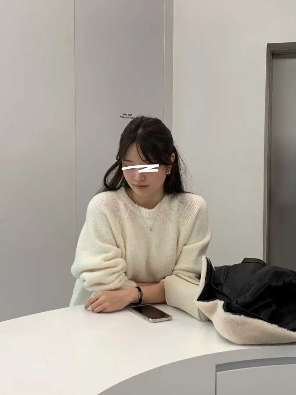 A16.顏值家甜美慵懶圓領毛衣