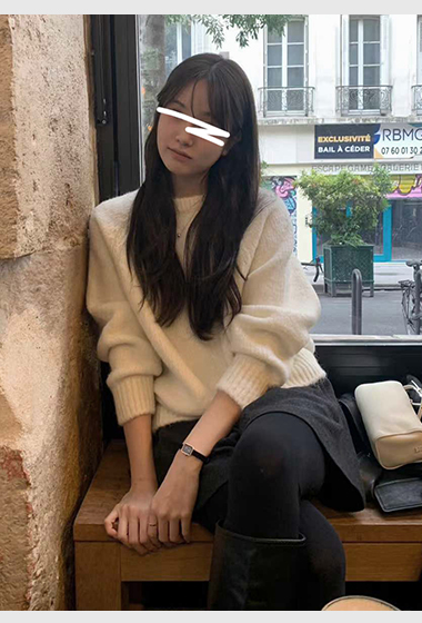 A16.顏值家甜美慵懶圓領毛衣