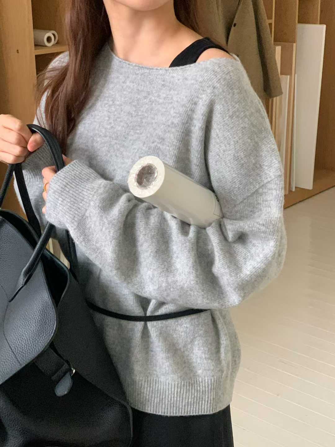 大V家淡雅5%CASHMERE毛衣