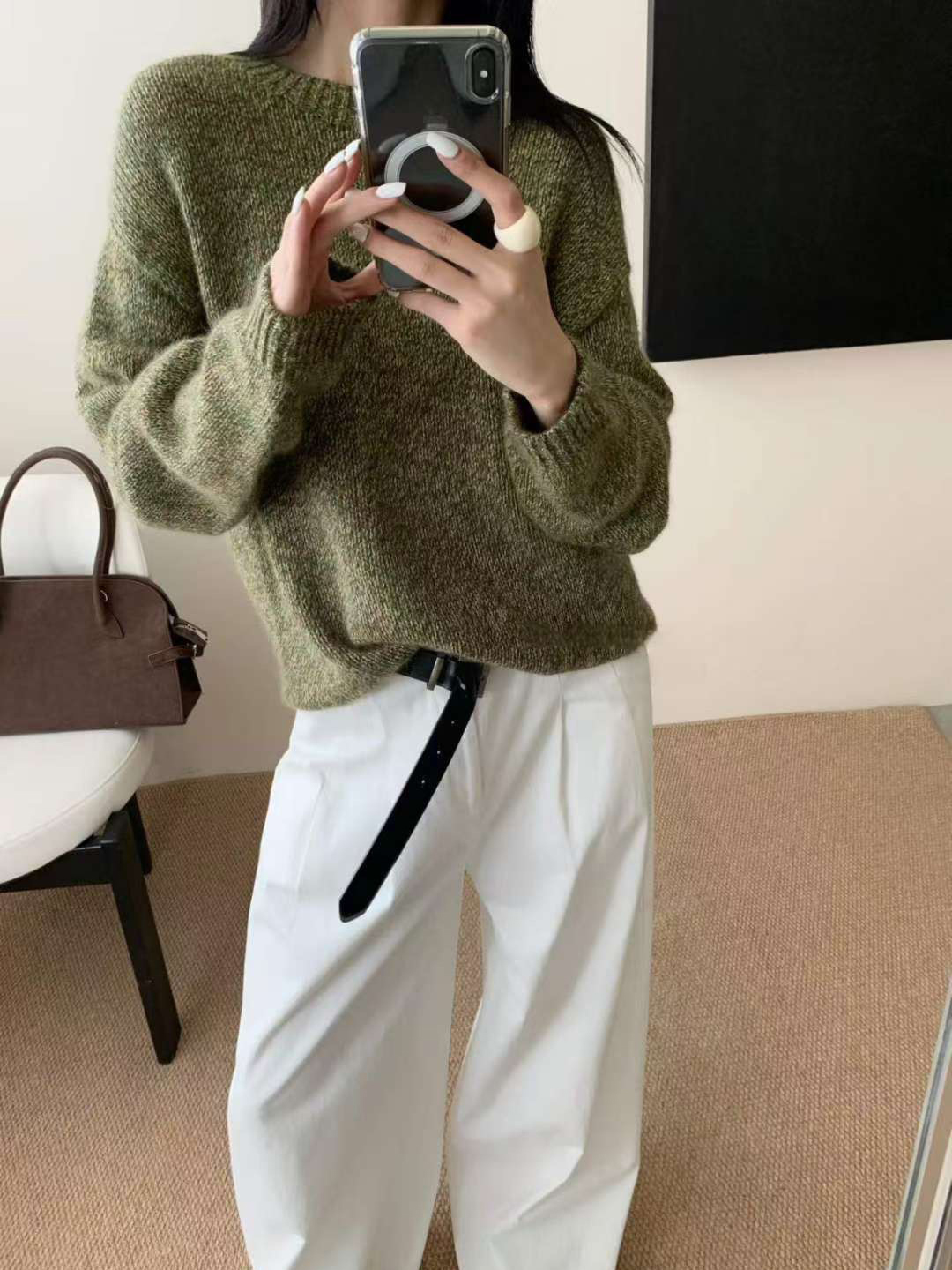 可可家繽紛花紗無縫毛衣