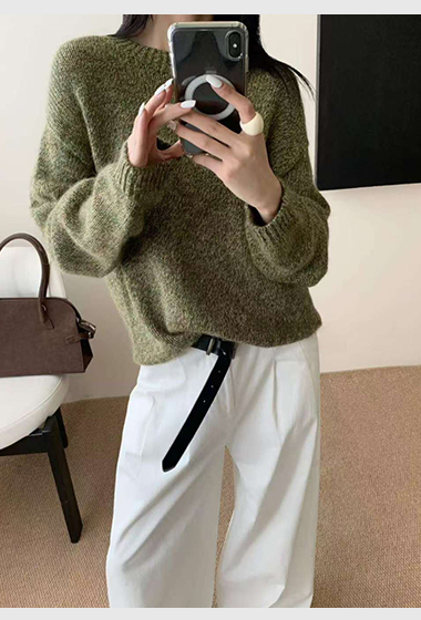 可可家繽紛花紗無縫毛衣