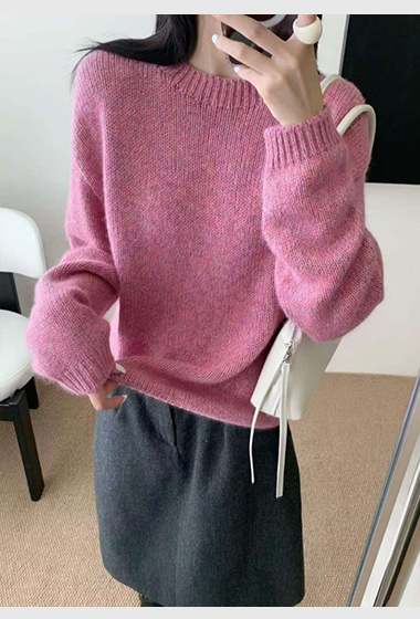 可可家繽紛花紗無縫毛衣