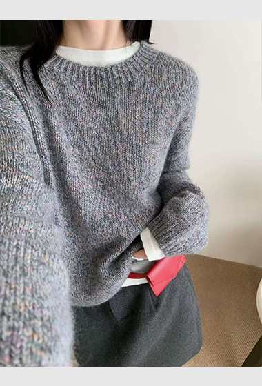 可可家繽紛花紗無縫毛衣