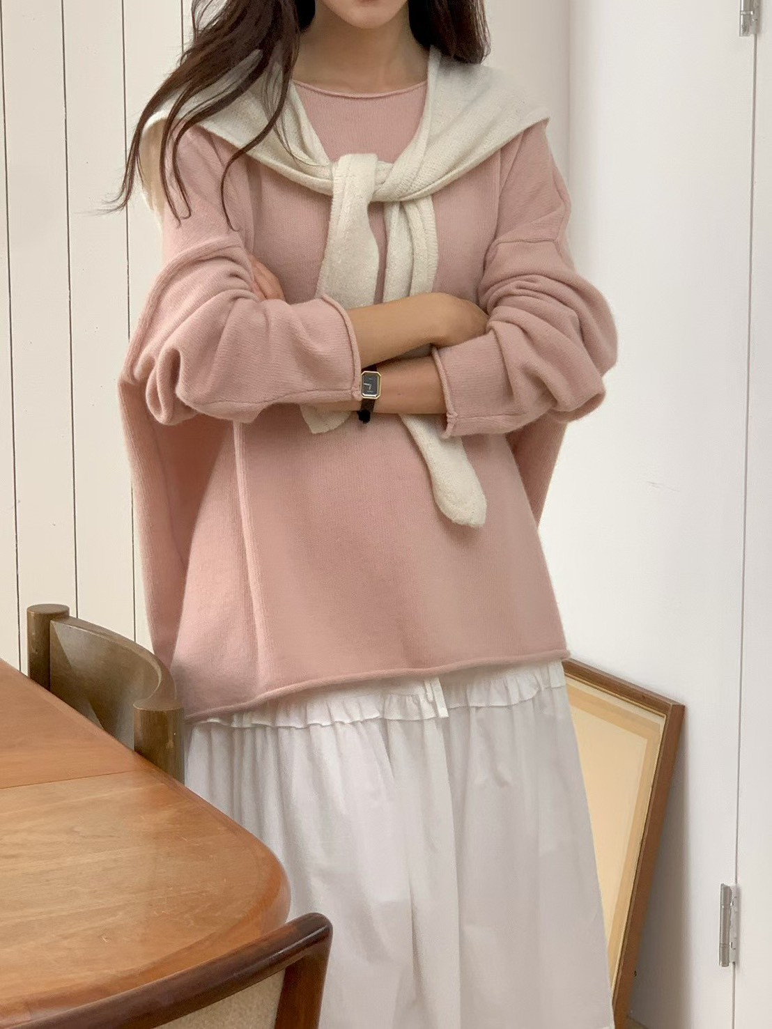 A32.甜姐家10%CASHMERE粉嫩毛衣