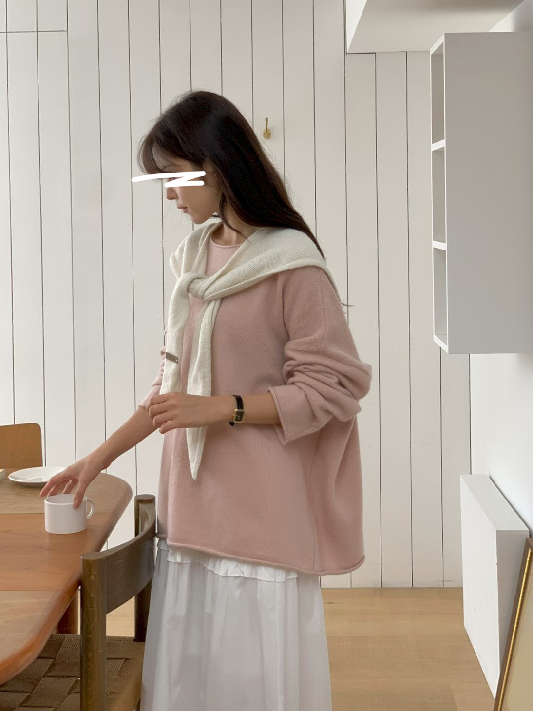 A32.甜姐家10%CASHMERE粉嫩毛衣