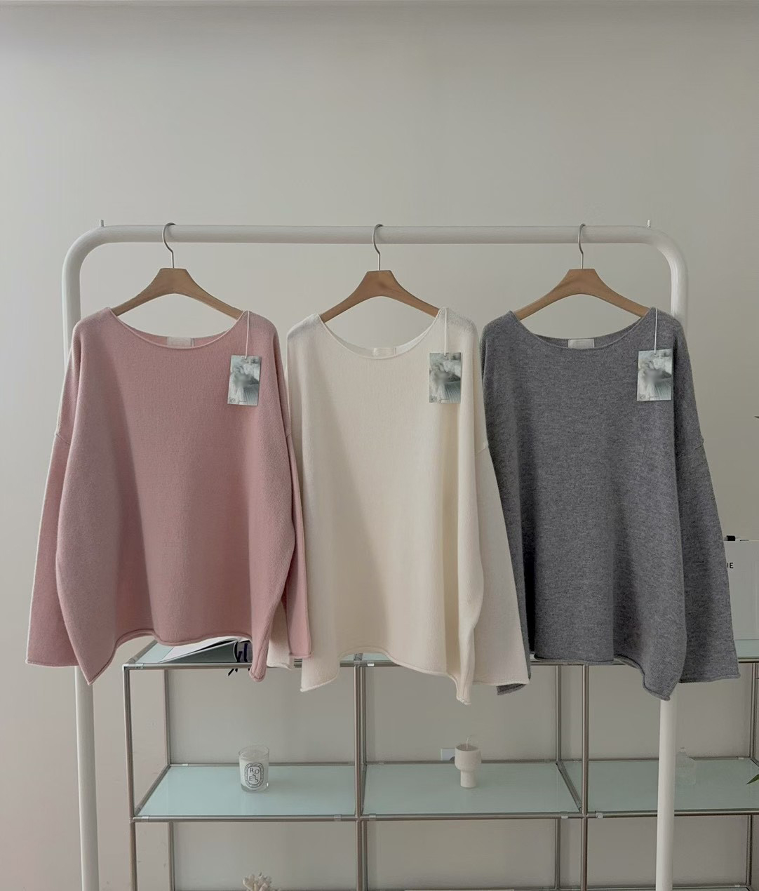 A32.甜姐家10%CASHMERE粉嫩毛衣