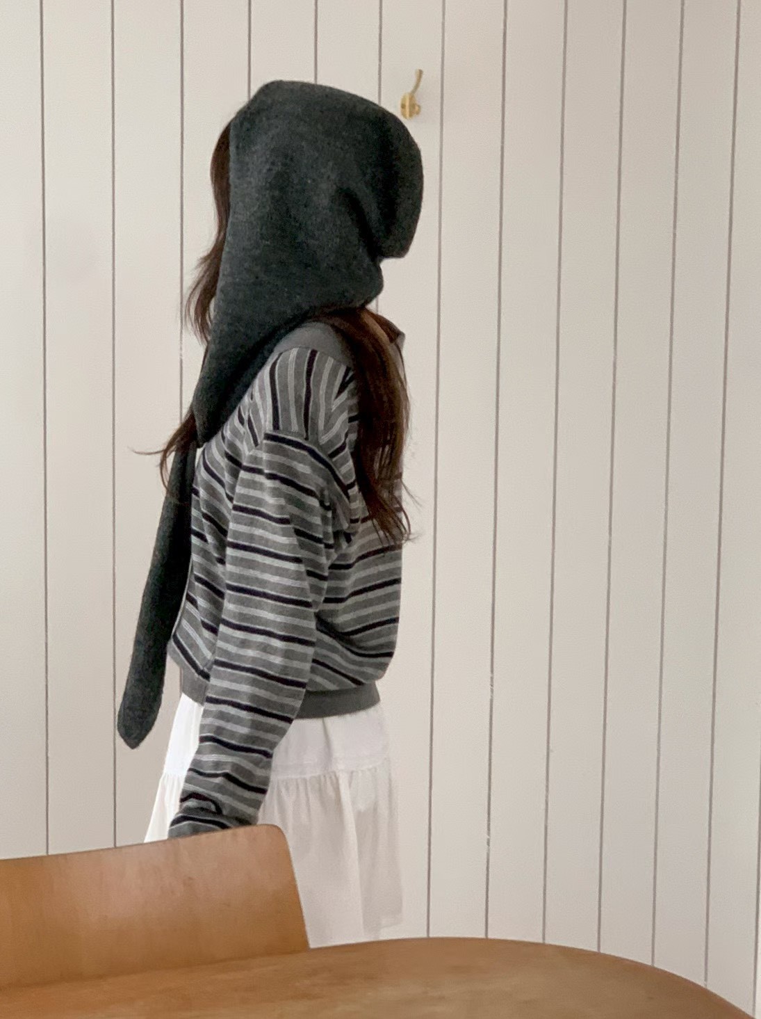 A31.甜姐家5%CASHMERE條紋POLO毛衣