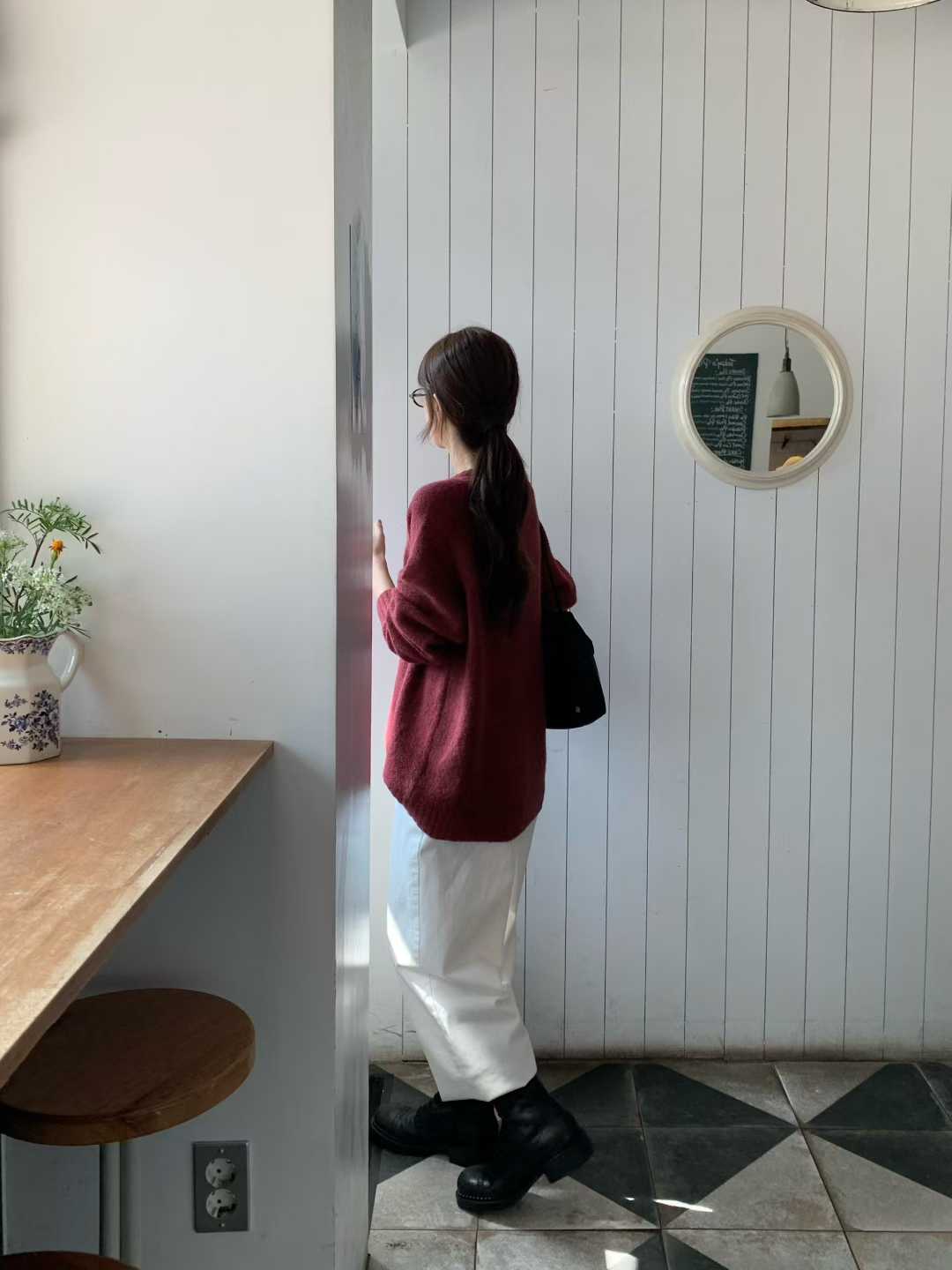 B12.小V家溫暖安格拉圓領毛衣