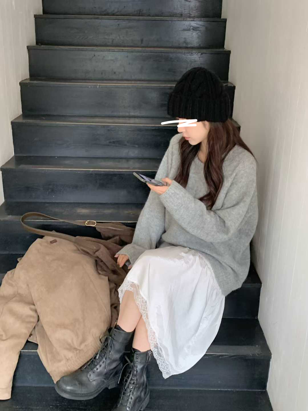 B12.小V家溫暖安格拉圓領毛衣