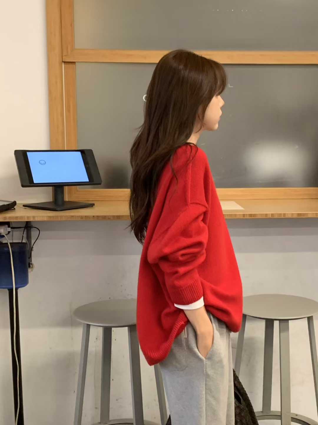 B07.小V家必備V領5%CASHMERE毛衣