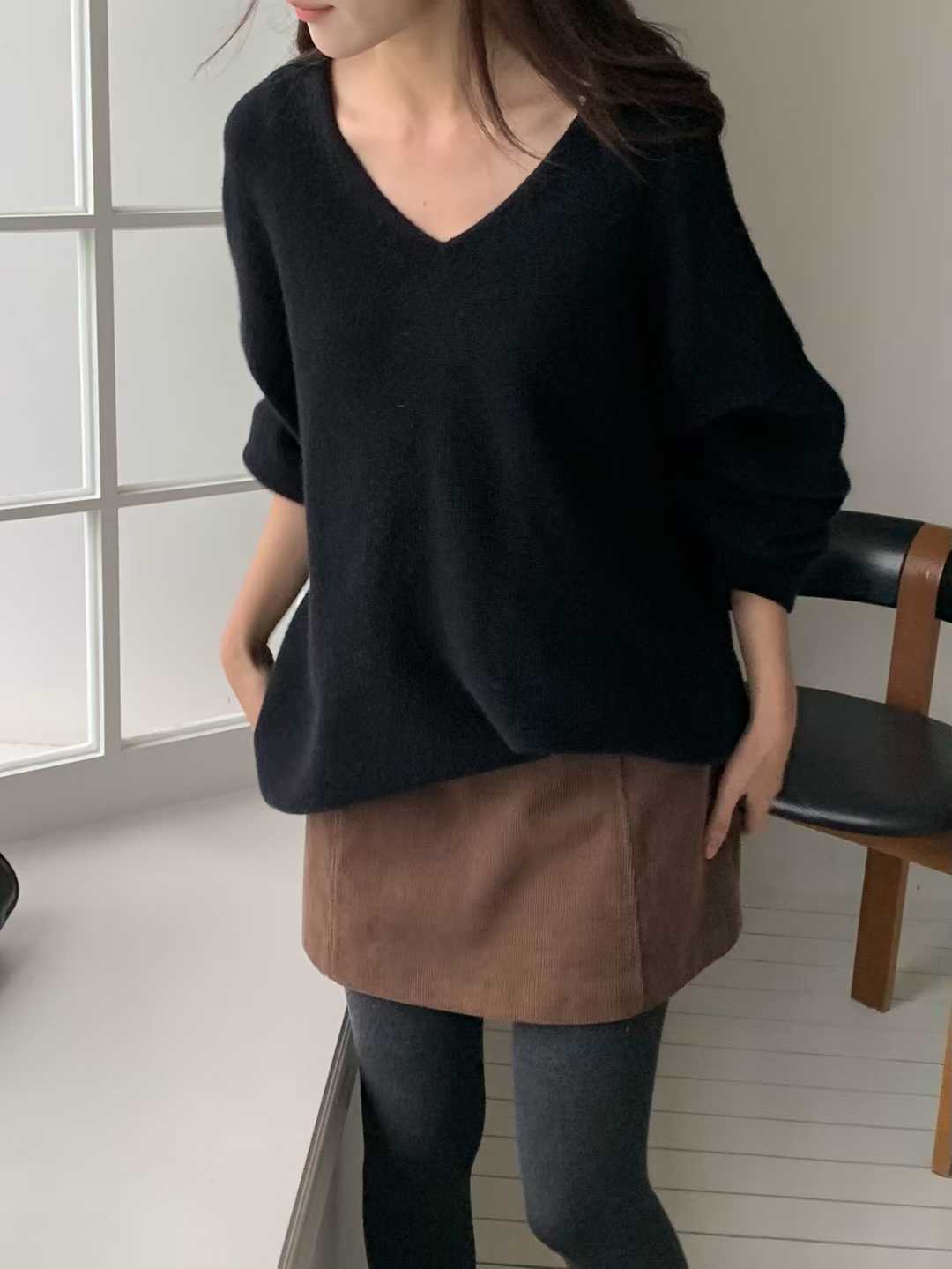 B07.小V家必備V領5%CASHMERE毛衣