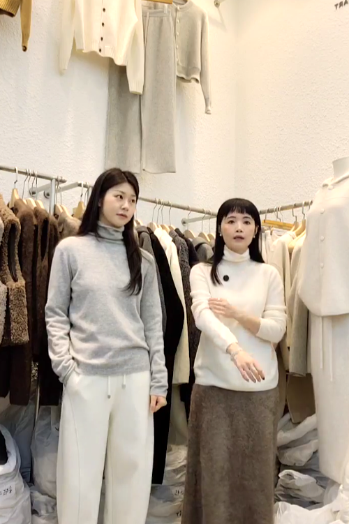 B34.星星家氣質高領浣熊混羊毛衣