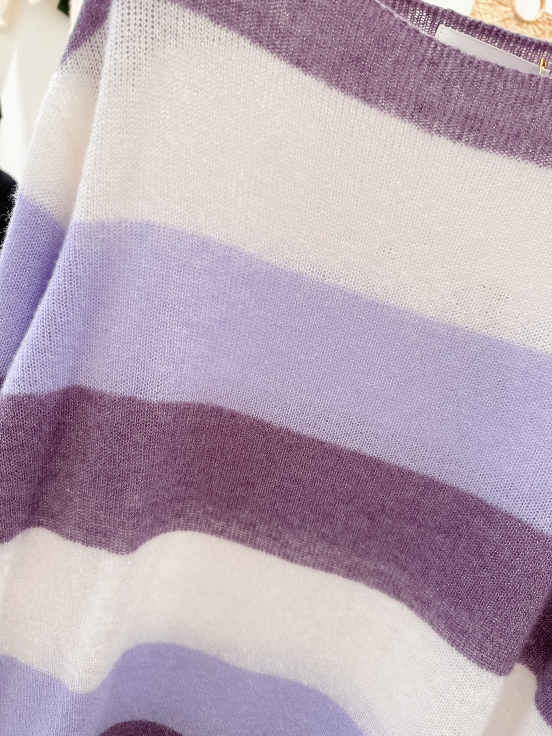 B97.可可家漸層寬條紋WOOL毛衣