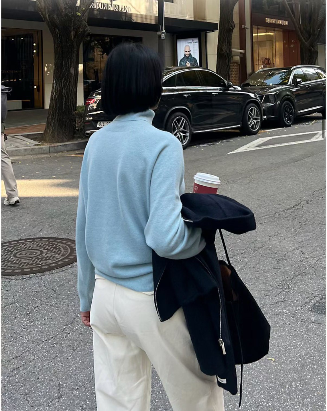 質感家簡約無縫翻領針織