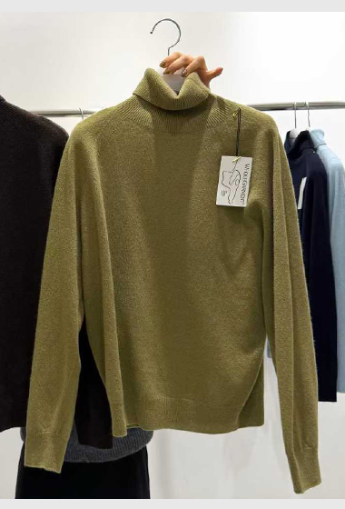 B73.質感家簡約無縫翻領針織