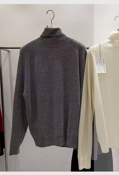 B73.質感家簡約無縫翻領針織