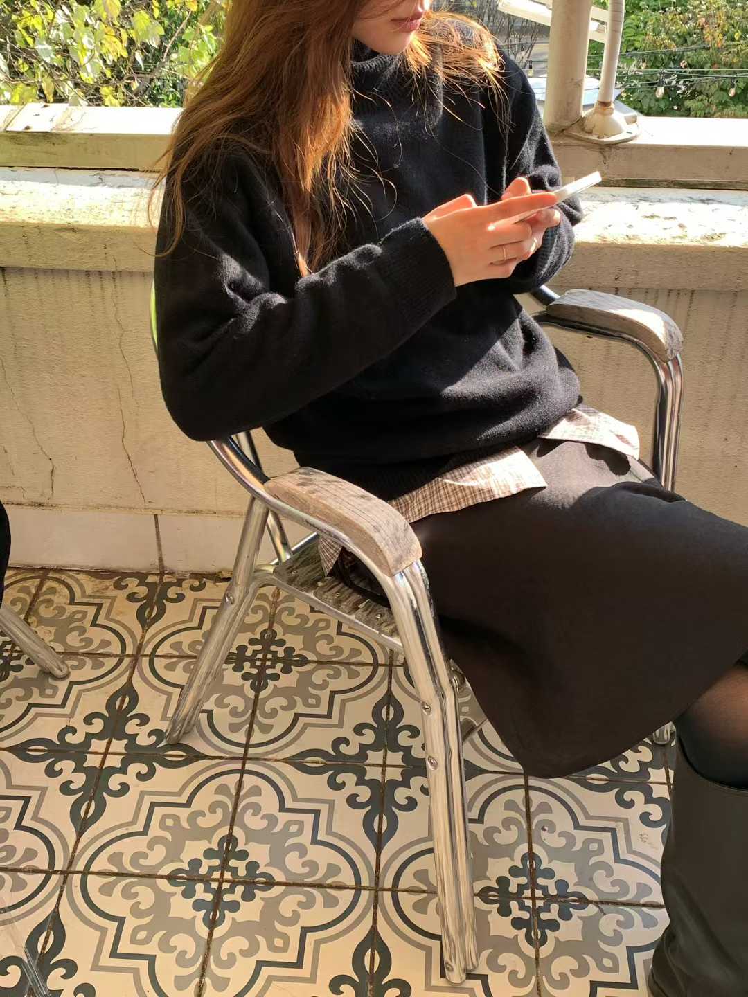 B65.大V家淡雅5%CASHMERE無縫高領毛衣