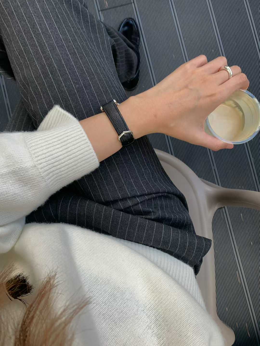 B65.大V家淡雅5%CASHMERE無縫高領毛衣