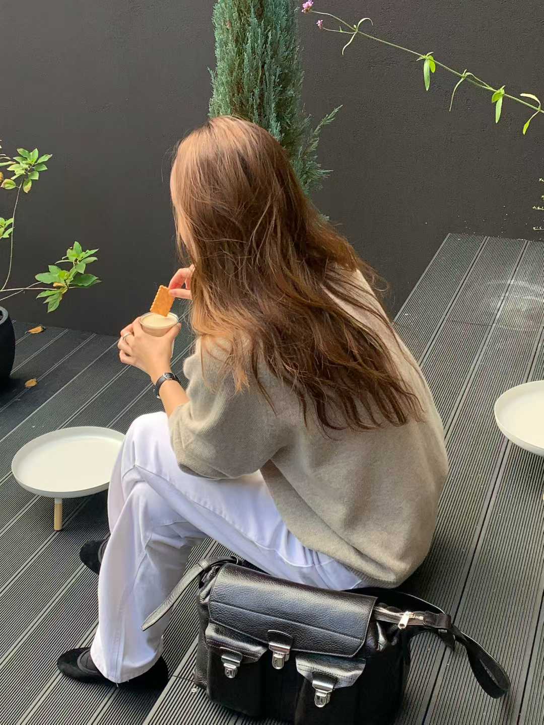 B65.大V家淡雅5%CASHMERE無縫高領毛衣