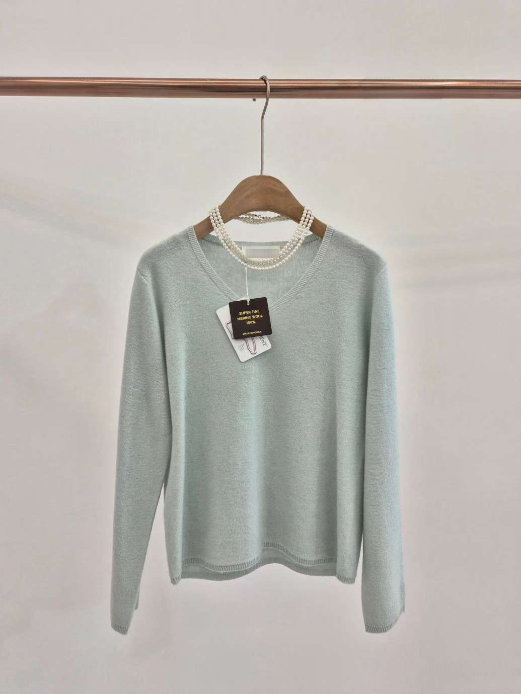 B80.可可家V領溫柔風毛衣