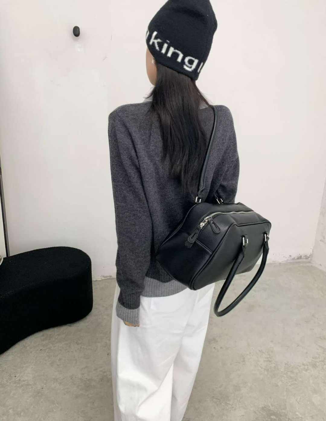 B98.可可家知性氣質V領毛衣