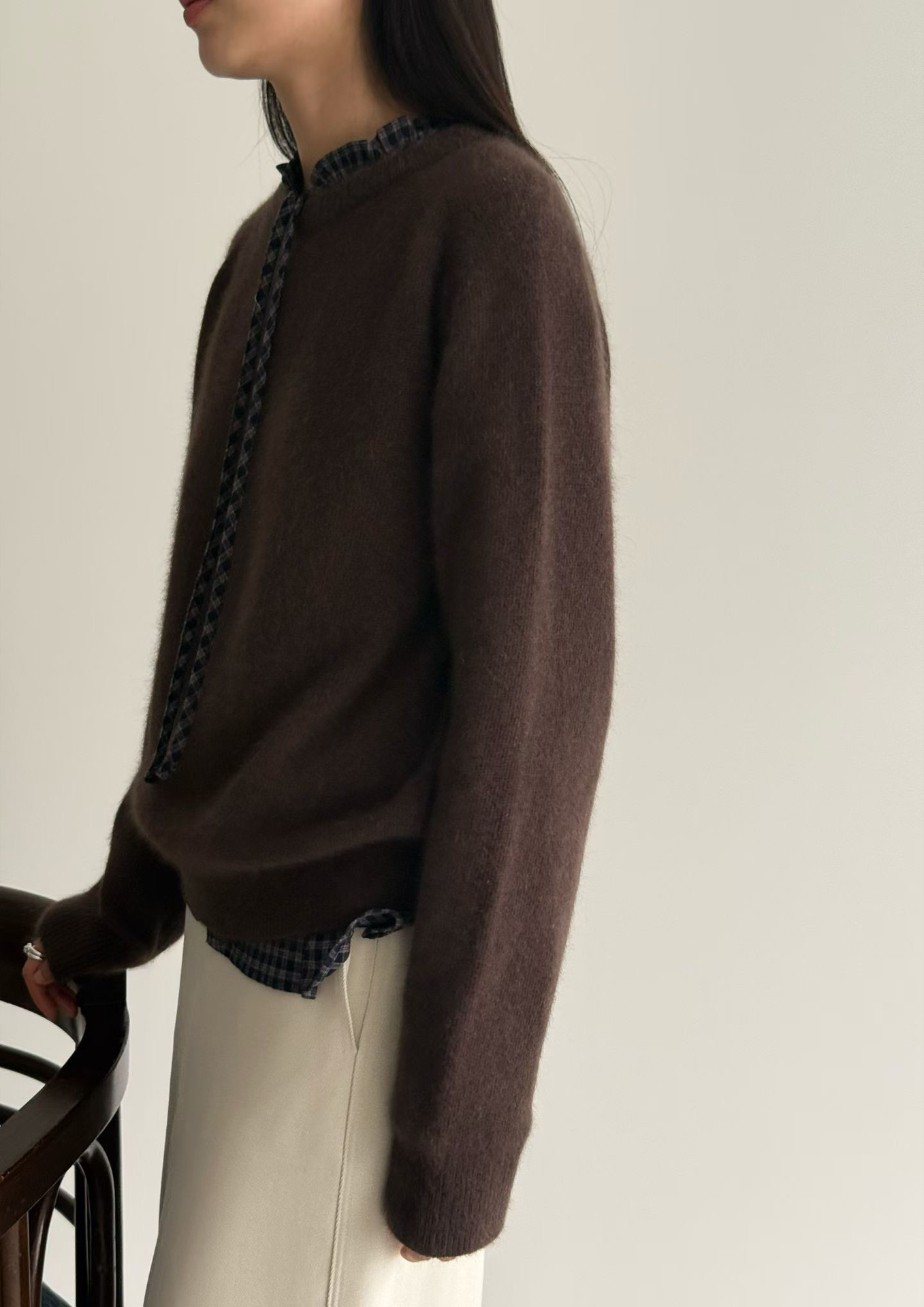 B40.瘦瘦歐膩柔軟浣熊圓領毛衣