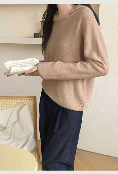 可可家銀河金蔥連帽無縫毛衣