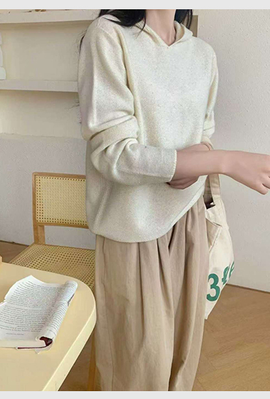 可可家銀河金蔥連帽無縫毛衣