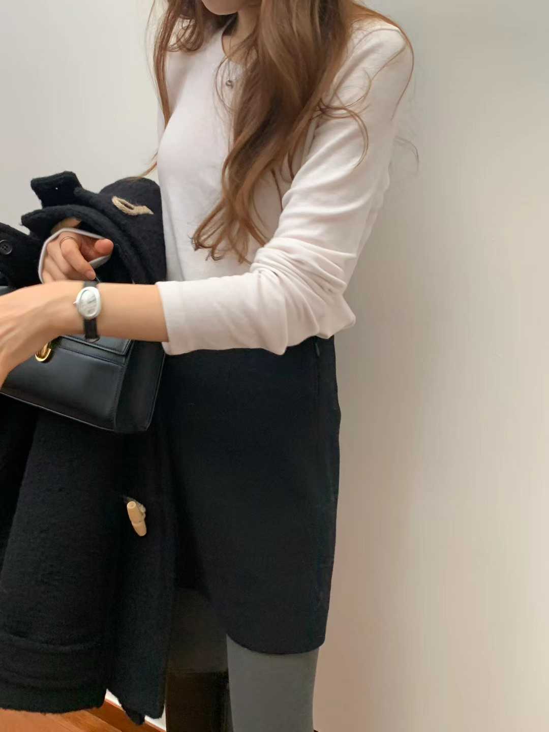 A51.顏值家圓領素色長袖TEE