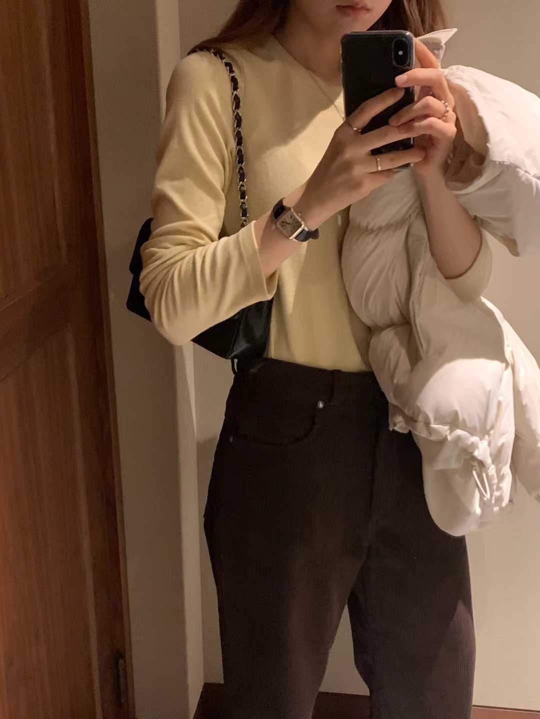 A51.顏值家圓領素色長袖TEE