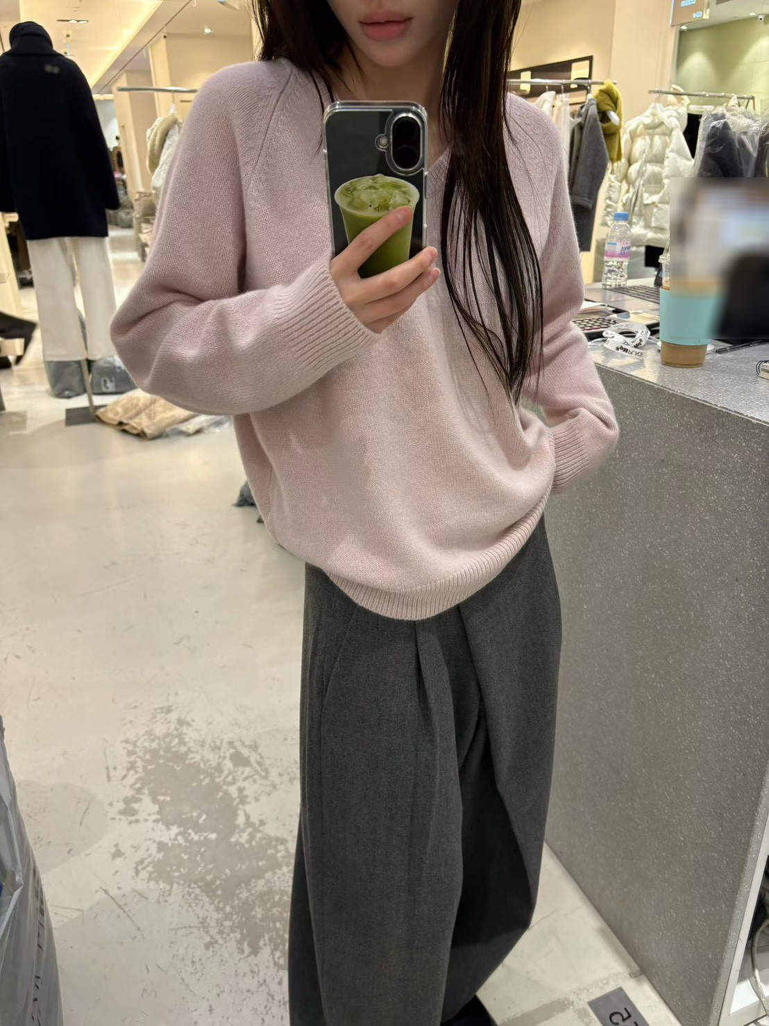 B76.甜美V領塔斯馬尼亞毛衣