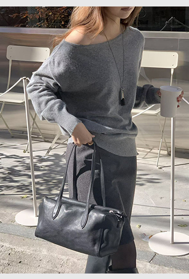 A32.大V家狐狸毛一字美肩毛衣