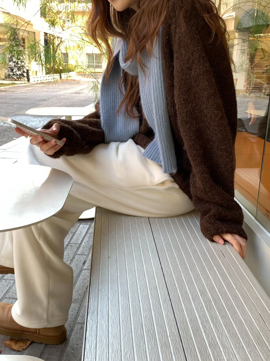 A26.大V家圓領柔美駝羊毛衣