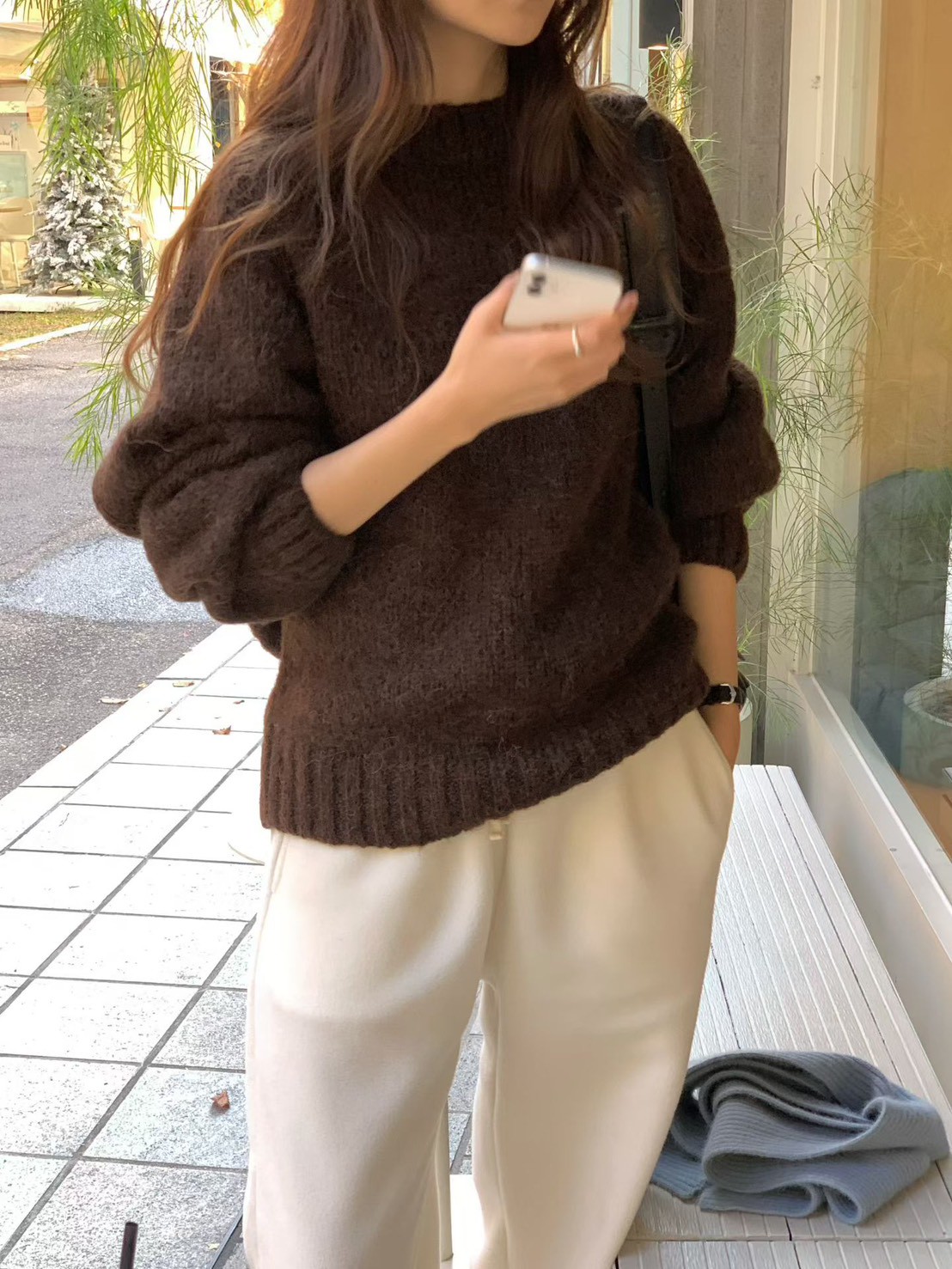 A26.大V家圓領柔美駝羊毛衣