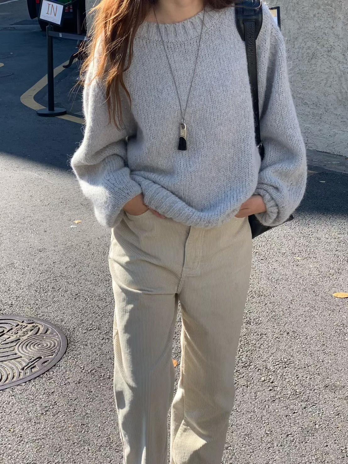 A26.大V家圓領柔美駝羊毛衣